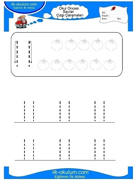Çocuklar İçin Çizgi Çalışma Sayfaları 